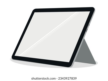 tablet pc with screen. tablet flat vector illustration. tablet with background