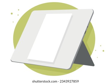 tablet pc with screen. tablet flat vector illustration. tablet with background