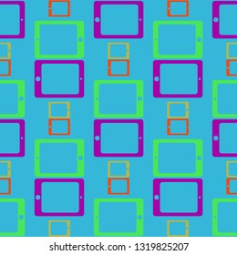 Tablet pc seamless pattern or mobile phone background.