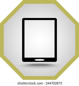 Tablet PC sign icon, vector illustration. Flat design style