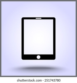 Tablet PC sign icon, vector illustration. Flat design style