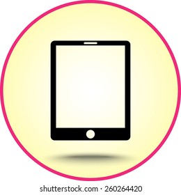 Tablet PC sign icon, vector illustration. Flat design style