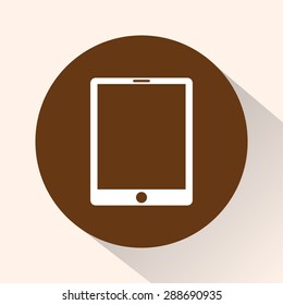 Tablet PC sign icon, vector illustration. Flat design style