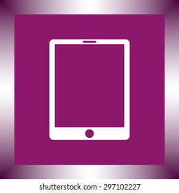 Tablet PC sign icon, vector illustration. Flat design style