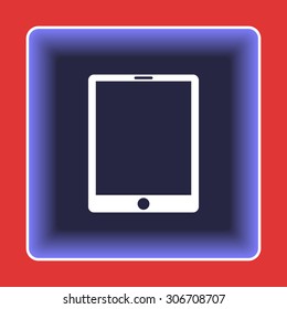 Tablet PC sign icon, vector illustration. Flat design style