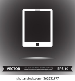 Tablet PC sign icon, vector illustration. Flat design style