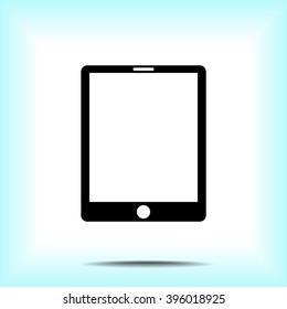 Tablet PC sign icon, vector illustration. Flat design style
