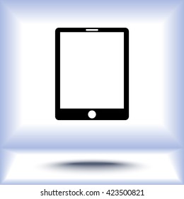 Tablet PC sign icon, vector illustration. Flat design style