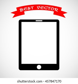 Tablet PC sign icon, vector illustration. Flat design style