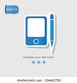 Tablet pc sign,vector