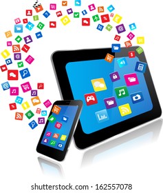 Tablet PC and Smart Phone with apps