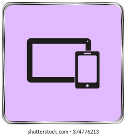 tablet pc and smart phone icon