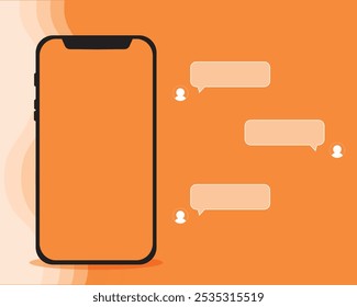 tablet pc e smartphone. caixa para qualquer texto com caixa e seta. janela de diálogo vazia. Ilustração de vetor de banner da Web.
