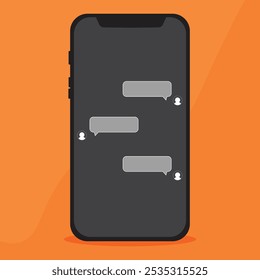 Tablet PC y smartphone. Caja para cualquier texto con cuadro y flecha. Ventana de diálogo vacía. Ilustración vectorial de Anuncio de Web.