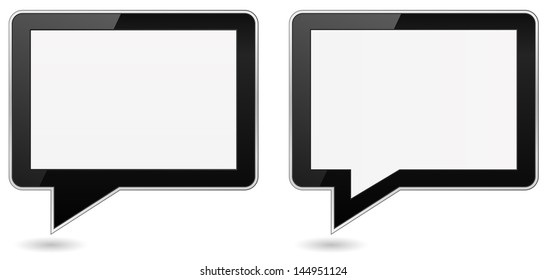 tablet pc speech bubble shape