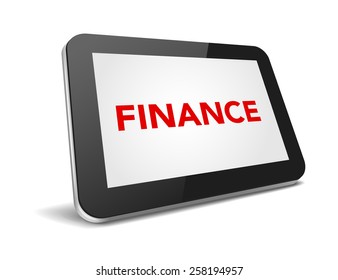 tablet pc with text make money on display over white background , vector illustration eps10