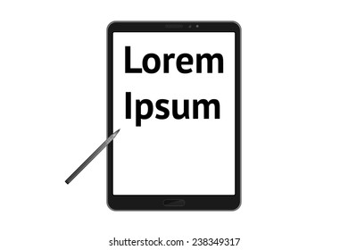 Tablet pc vector mock up