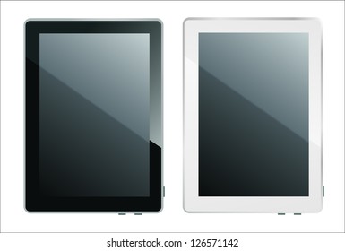 Tablet pc white and black