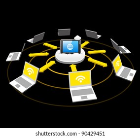  tablet pc,cloud computing  concept