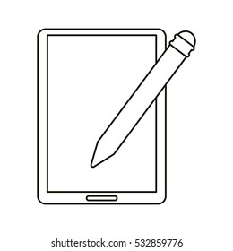 tablet pen digital technology outline