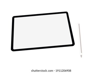 Tablet Pencil Drawings Stock Vector (Royalty Free) 1911206908 ...