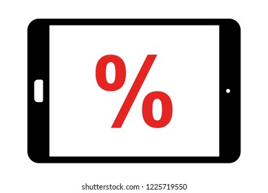 tablet - percent sign
