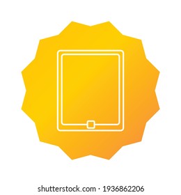 tablet phone icon. tablet phone illustration. Flat vector icon. can use for, icon design element, ui, web, app.