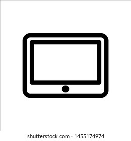 tablet phone icon. Symbol of Gadget or Device with trendy flat line style icon for web site design, logo, app, UI isolated on white background. vector illustration eps 10
