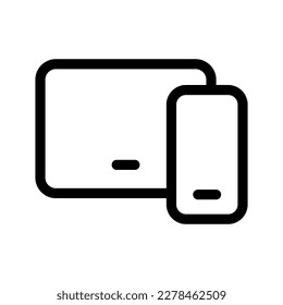 Ilustración de diseño de símbolo de vectores de iconos de Tablet y teléfono