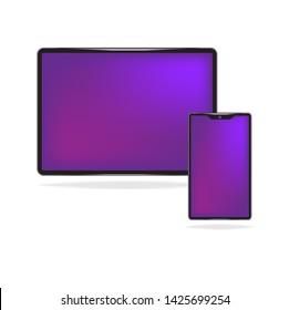 tablet phone icons web display