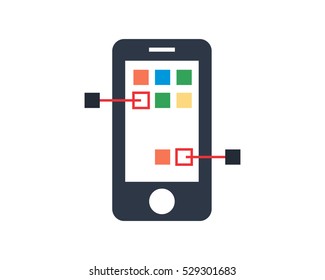 tablet phone image vector icon logo symbol
