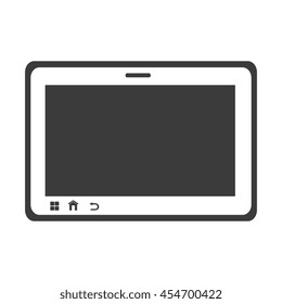 tablet phone technology , isolated flat icon vector illustration