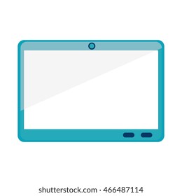 tablet phone technology , isolated flat icon vector illustration