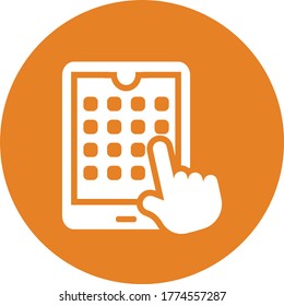 Tablet phone, touch pad icon design