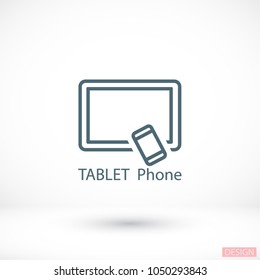Tablet phone Vector icon