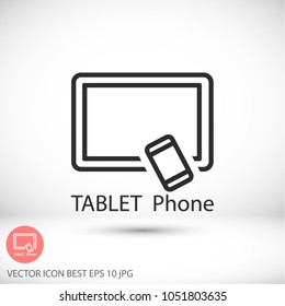 Tablet phone Vector icon