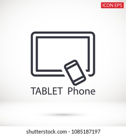 Tablet phone Vector icon