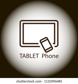 Tablet phone Vector icon