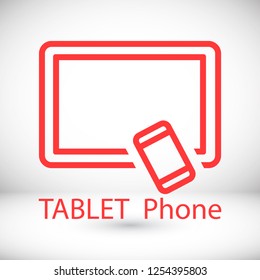Tablet phone Vector icon