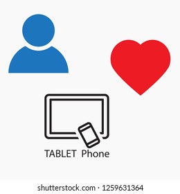 Tablet phone Vector icon