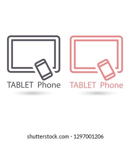 Tablet phone Vector icon