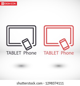 Tablet phone Vector icon