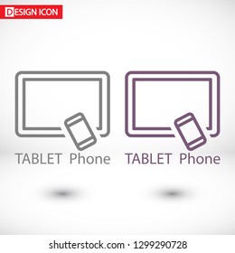 Tablet phone Vector icon