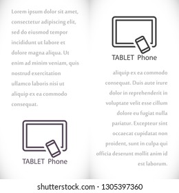 Tablet phone Vector icon