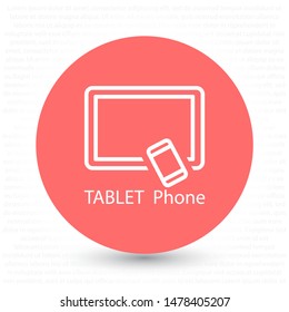 Tablet phone Vector icon . Lorem Ipsum Illustration design