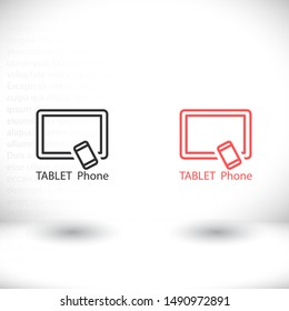 Tablet phone Vector icon . Lorem Ipsum Illustration design