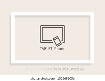 Tablet phone Vector icon . Lorem Ipsum Illustration design