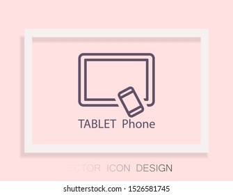 Tablet phone Vector icon . Lorem Ipsum Illustration design