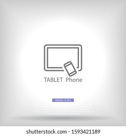 Tablet phone Vector icon . Lorem Ipsum Illustration design