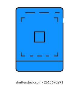 tablet photo camera app line icon vector. tablet photo camera app sign. isolated symbol illustration